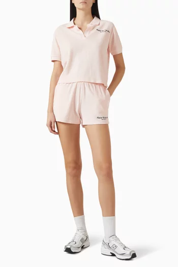 شورت مطرز بشعار إدين قطن تيري