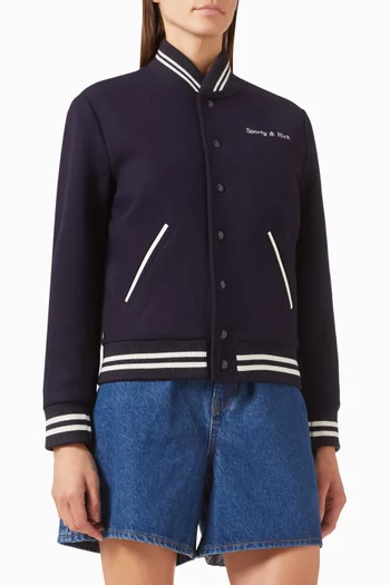 جاكيت بتصميم جامعي ومطرز بشعار إدين صوف