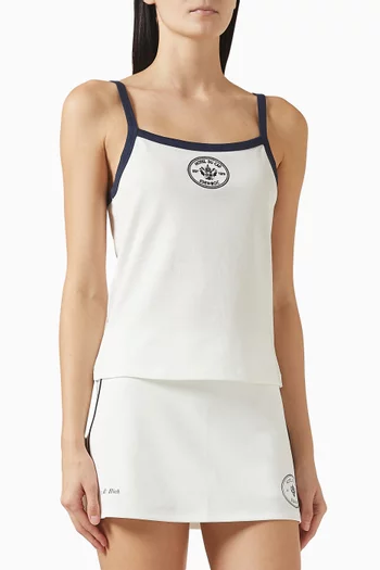 بلوزة بلا أكمام مطرزة بشعار إدين قطن بيكيه