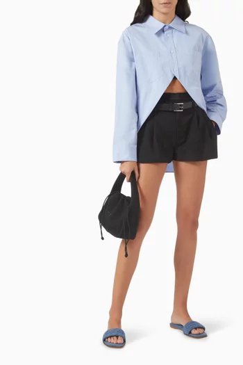Exaggerated Split Front Shirt in Organic-cotton