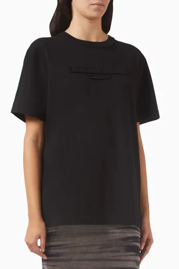 Distressed Logo T-shirt in Cotton-jersey