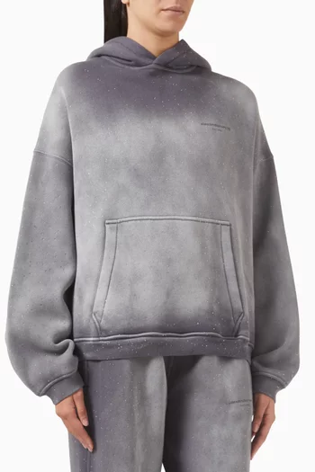 Crystal Hotfix Hoodie in Cotton-fleece