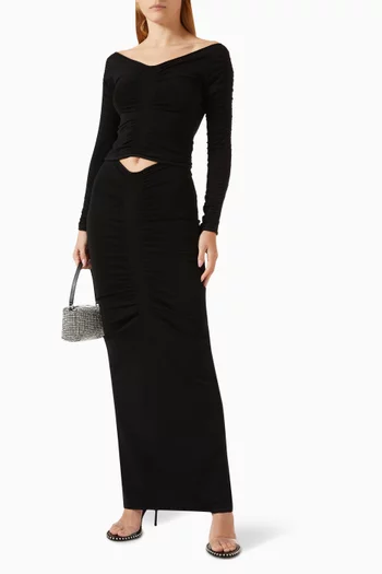 Ruched Pullover Top in Cupro-blend