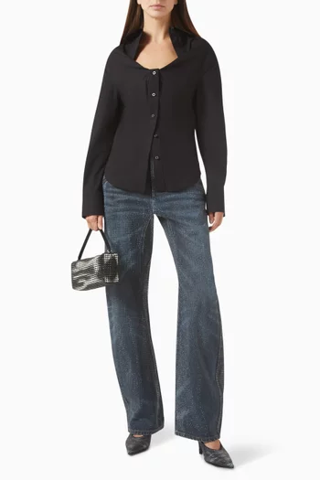 Deconstructed Button-down Shirt in Cotton