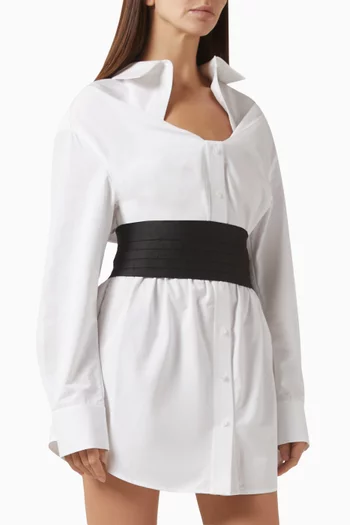 Deconstructed Mini Dress in Cotton