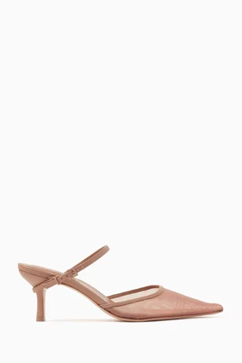 Kieran 65 Mules in Mesh & Leather