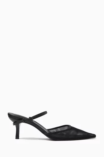Kieran 65 Mules in Mesh & Leather