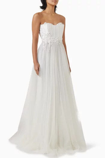 Embellished Corset Gown in Tulle