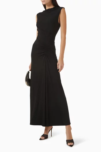 فستان أكاسيا متوسط الطول مزيج رايون