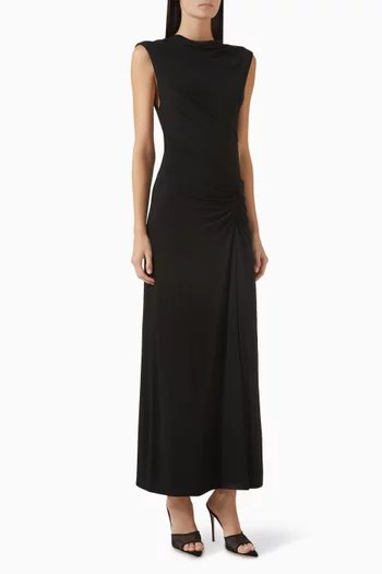 فستان أكاسيا متوسط الطول مزيج رايون