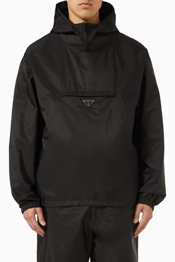 Triangle Logo Blouson Jacket in Re-nylon