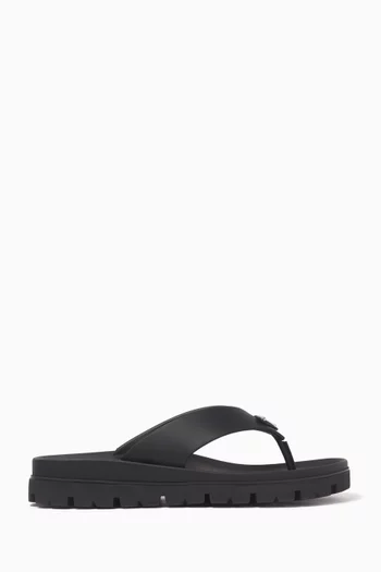 Slide Sandals in Rubber