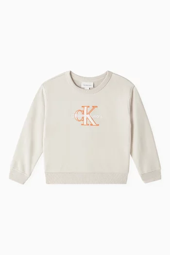 Boxy Logo Sweatshirt in Cotton-blend