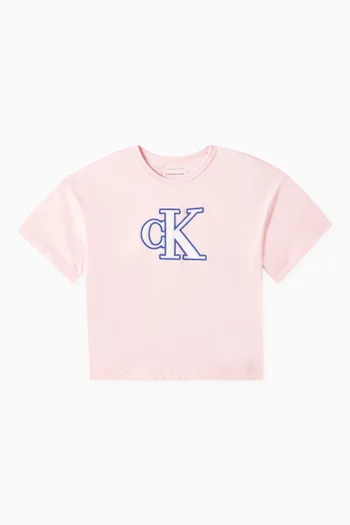 Boxy Logo T-Shirt in Cotton