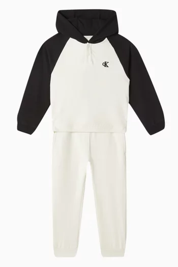 Colourblock Logo Hoodie & Sweatpants Set