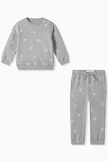 Monogram Jacquard Tracksuit Set in Cotton