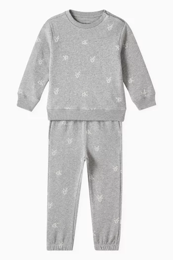 Monogram Jacquard Tracksuit Set in Cotton