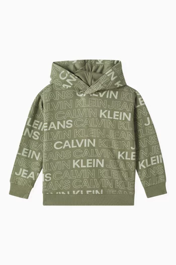 Relaxed Logo Hoodie in Cotton