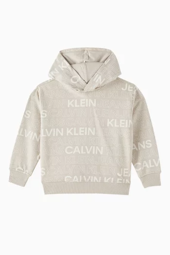 Relaxed Logo Hoodie in Cotton