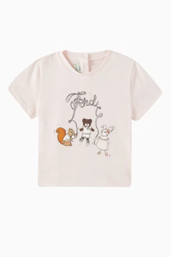 Graphic Print T-Shirt in Cotton
