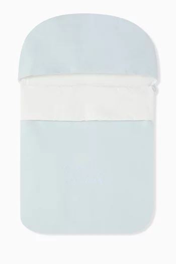 Logo-embroidered Sleeping Bag in Stretch Jersey-fleece