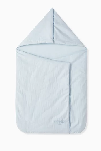 Logo Sleeping Bag in Cotton Jacquard