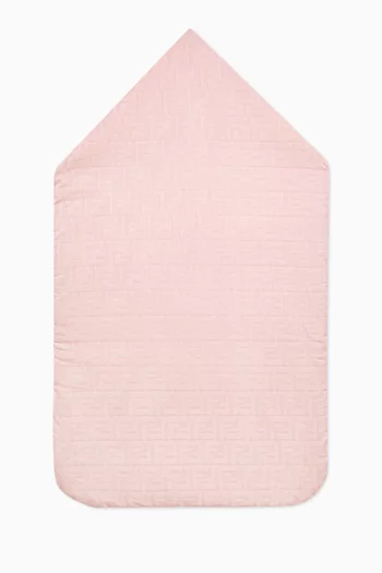 Logo Sleeping Bag in Cotton Jacquard