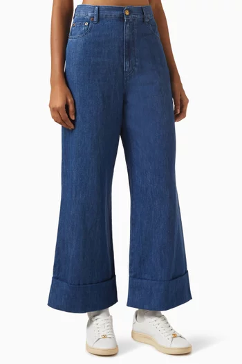 Wide-leg Jeans in Denim