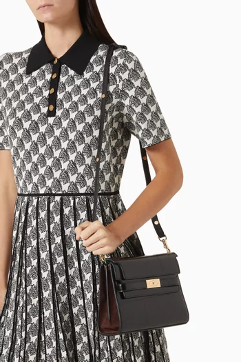 Lee Radziwill Shoulder Bag in Croc-embossed Leather