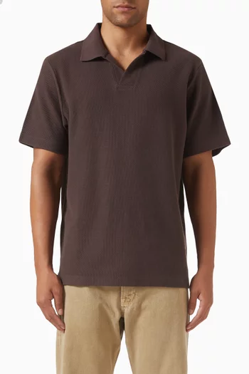Jacquard Polo Shirt in Cotton