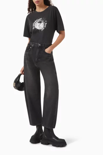 High-rise Barrel Jeans in Denim