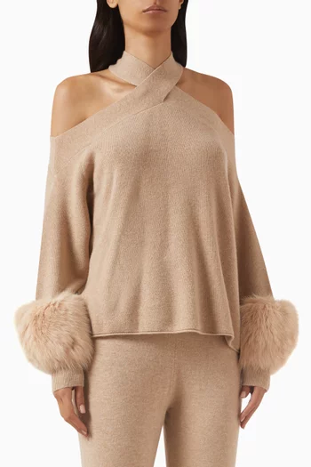 Criss-cross Sweater in Wool-blend