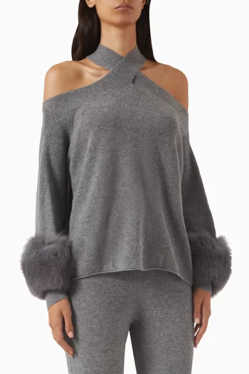 Criss-cross Sweater in Wool-blend