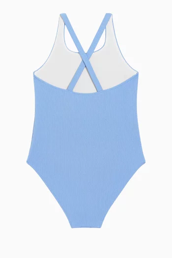 Logo-plaque Swimsuit in Nylon