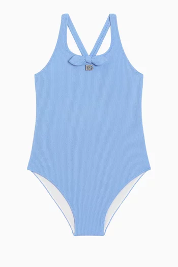 Logo-plaque Swimsuit in Nylon