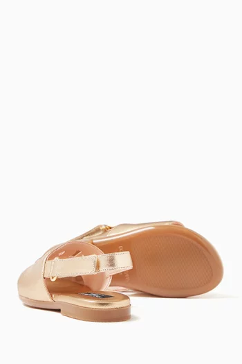 Sling Back Sandals in Leather