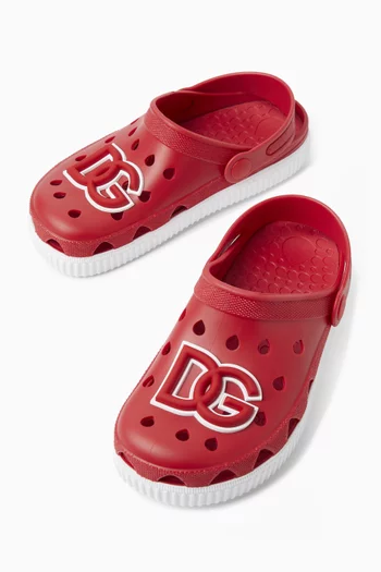 حذاء كلوغ برقعة بشعار الماركة مطاط