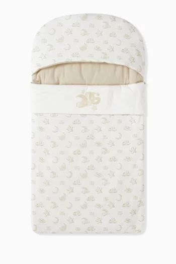 Logo-print Sleeping Bag in Cotton