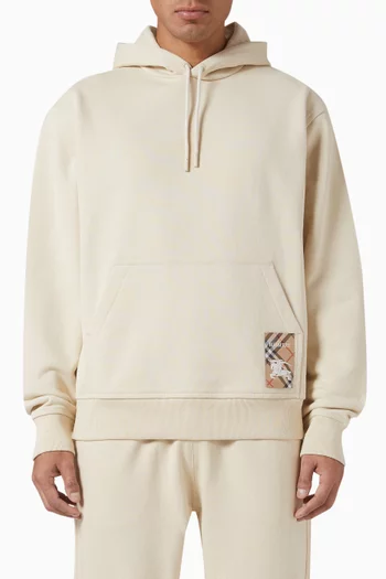 Check Patch Hoodie in Cotton