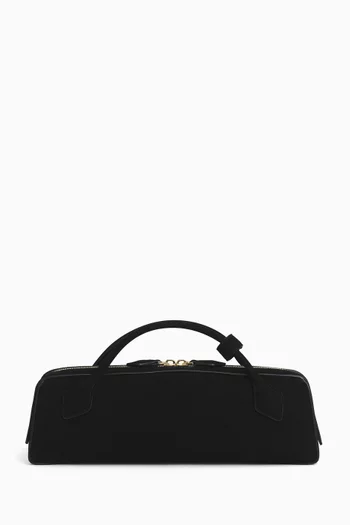 Le Teckel Clutch Bag in Suede