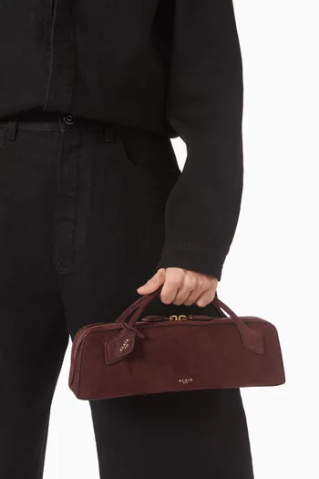 Le Teckel Clutch Bag in Suede