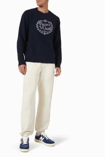 Wreath Crewneck Sweatshirt in Mohair Knit