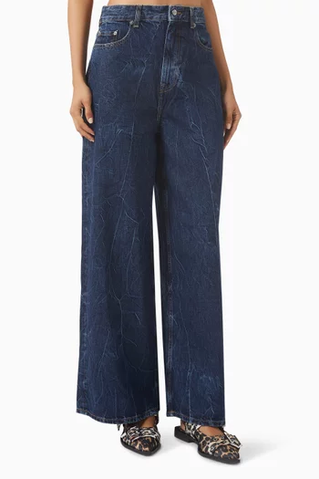 Crinkled Future Jeans in Denim