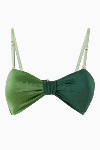Front-knot Bikini Top in Stretch Nylon