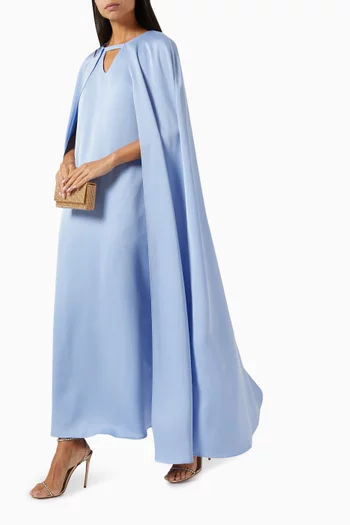 Cape-style Maxi Dress