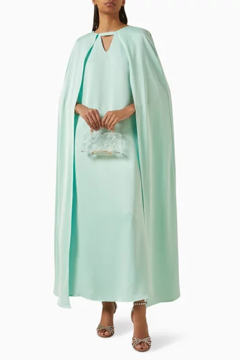 Cape-style Maxi Dress
