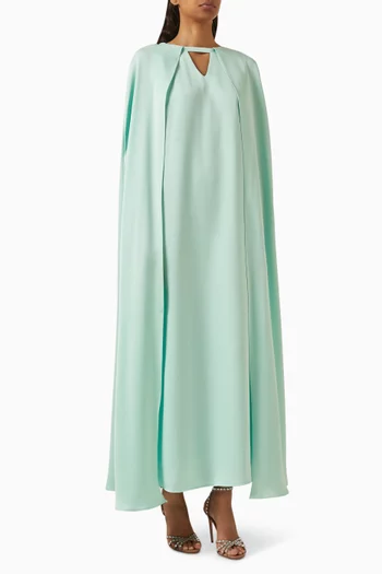 Cape-style Maxi Dress