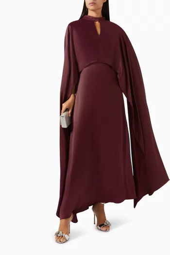 Cape Maxi Dress