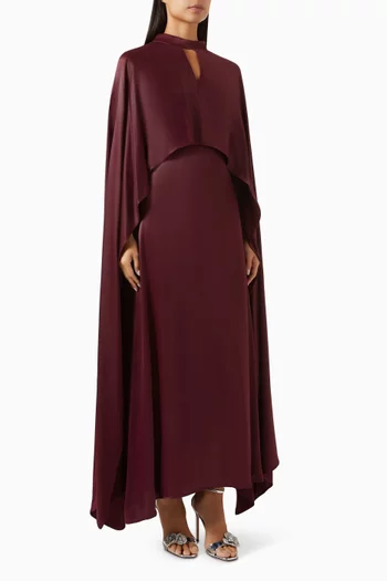 Cape Maxi Dress