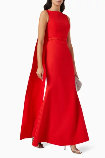 Sleeveless Cape Dress